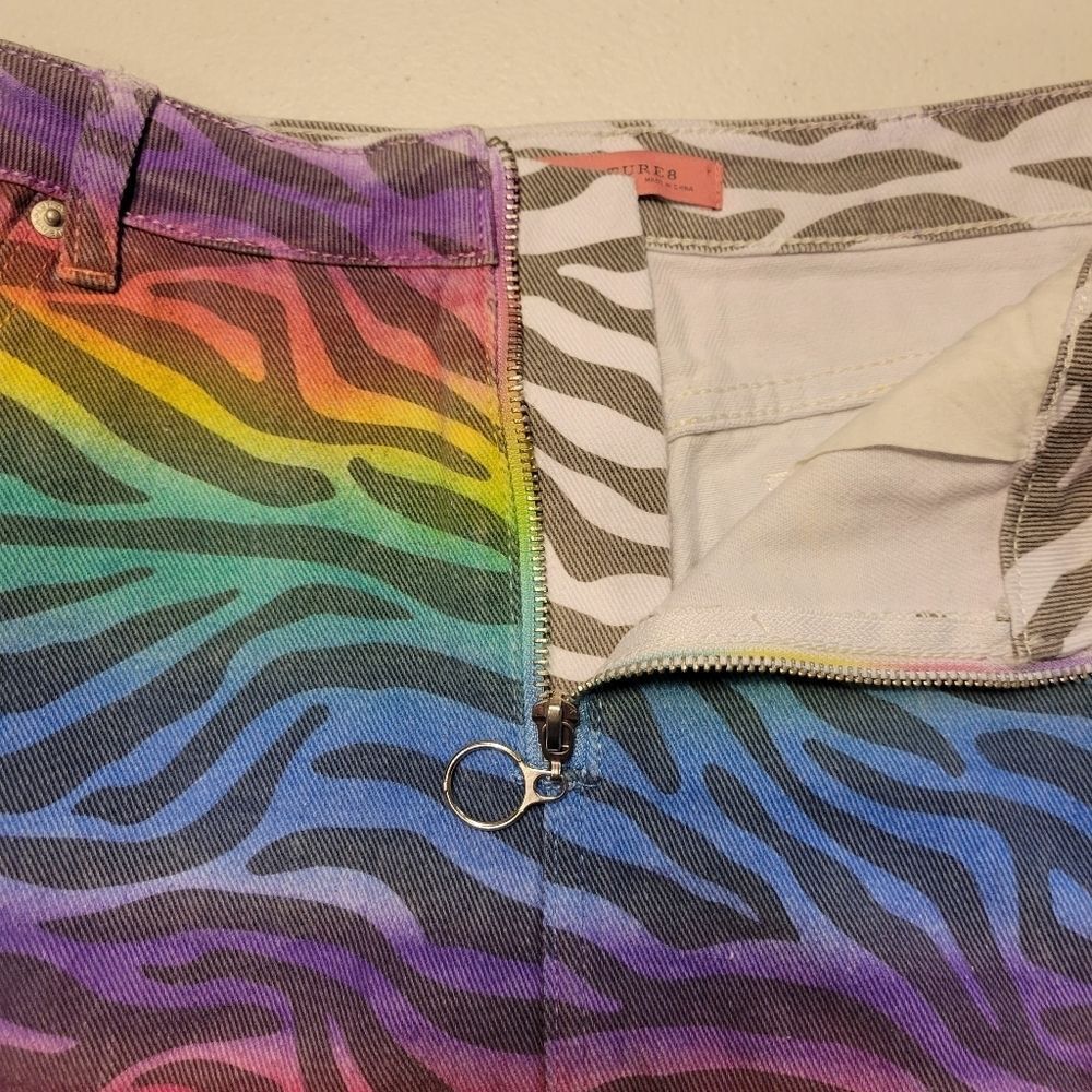 Signature8 Multicolor Zebra Print Skirt - Picture 5 of 11